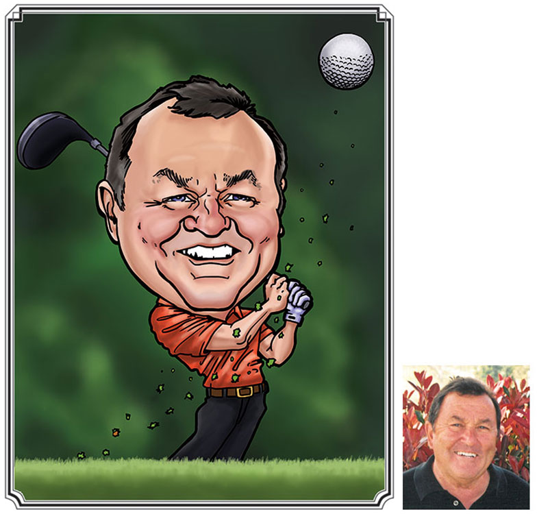 Caricature of Golfer