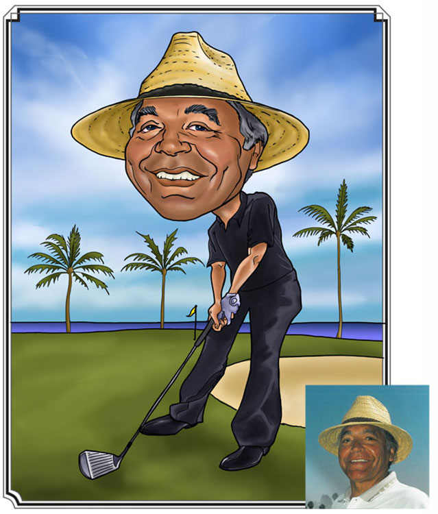 Caricature of Golfer