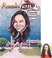 caricature of graduating senior by caricature artist mike hasson