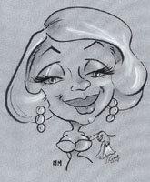 marilyn monroe caricature by sarah king