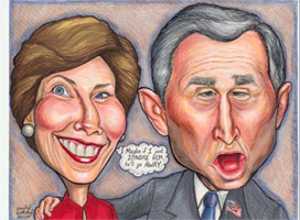 george w bush caricature by emily anthony