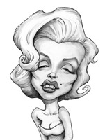 caricature by tony s of marilyn monroe