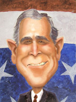george bush caricature by dominic arneson