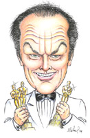 Jack Nicholson caricature by Michael Beickel