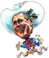 george w bush caricature by suzanne berry