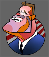 arnold schwarzenegger caricature by joe bluhm