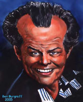 Jack Nicholson caricature by ben burgraff