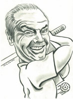 jack nicholson caricature by carol sue
