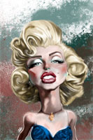 marilyn monroe caricature by chuck carter