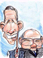 george w bush caricature by chris daily