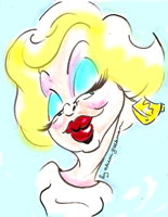 marilyn monroe caricature by alison gelbman