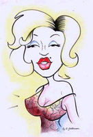 marilyn monroe caricature by alison gelbman