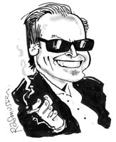 caricature by gerry rasmussen of jack nicholson