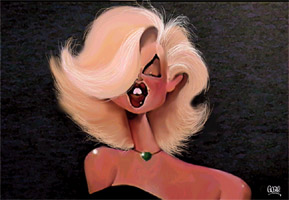 marilyn monroe caricature by gogue