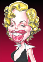 marilyn monroe caricature by mike hasson