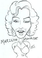 marilyn monroe caricature by jim johnson