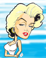 marilyn monroe caricature by ron kantrowitz