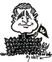 george w bush caricature by walt kaye
