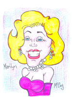 marilyn monroe caricature by ken m