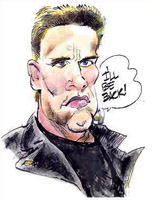 arnold schwarzenegger caricature by ken crouse