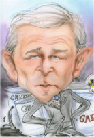 color caricature of george w bush