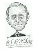 george w bush caricature by joel kweskin