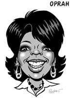 oprah winfrey caricature by preston lindsay