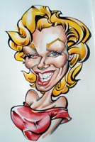 marilyn monroe caricature by mark hall