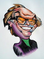 jack nicholson caricature by mark hall