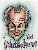celebrity caricature by matheu spraggins of jack nicholson