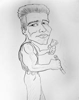 caricature by tica mcgarity of arnold schwarzenegger