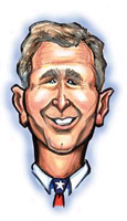 george w bush caricature by kevin middleton 