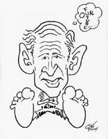 george w bush caricature by gordon ng