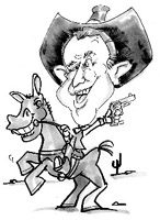 george w bush caricature by rich nowak