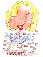 marilyn monroe caricature by jess perna