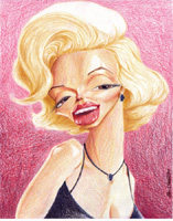 marilyn monroe caricature by don pinsent