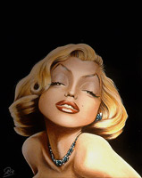 marilyn monroe caricature by ric m