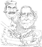 george w bush caricature by chuck senties