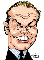 color caricature of jack nicholson by tako x
