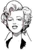 celebrity caricature by tc quinn of marilyn monroe 