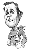 george w bush caricature by leo urias