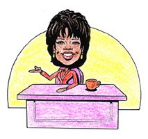 color caricature of oprah winfrey by bill wylie